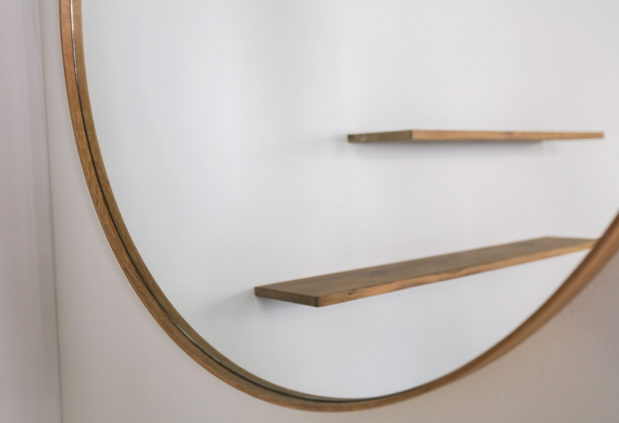 Isla Round Oak Mirror (Solid Oak)