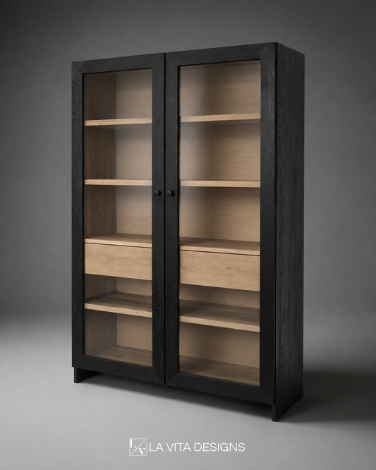 Solid Oak Display Cabinet
