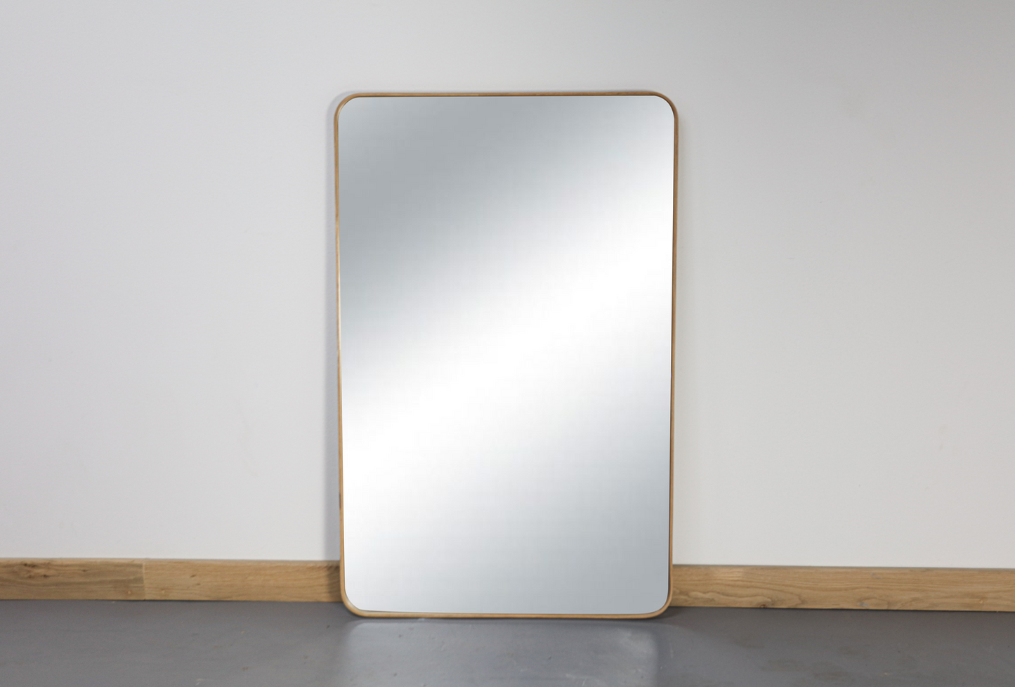 Abigail Rounded Rectangular Mirror (Solid Oak)